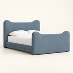Blush Curve Velvet Bed