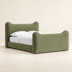Blush Curve Velvet Bed