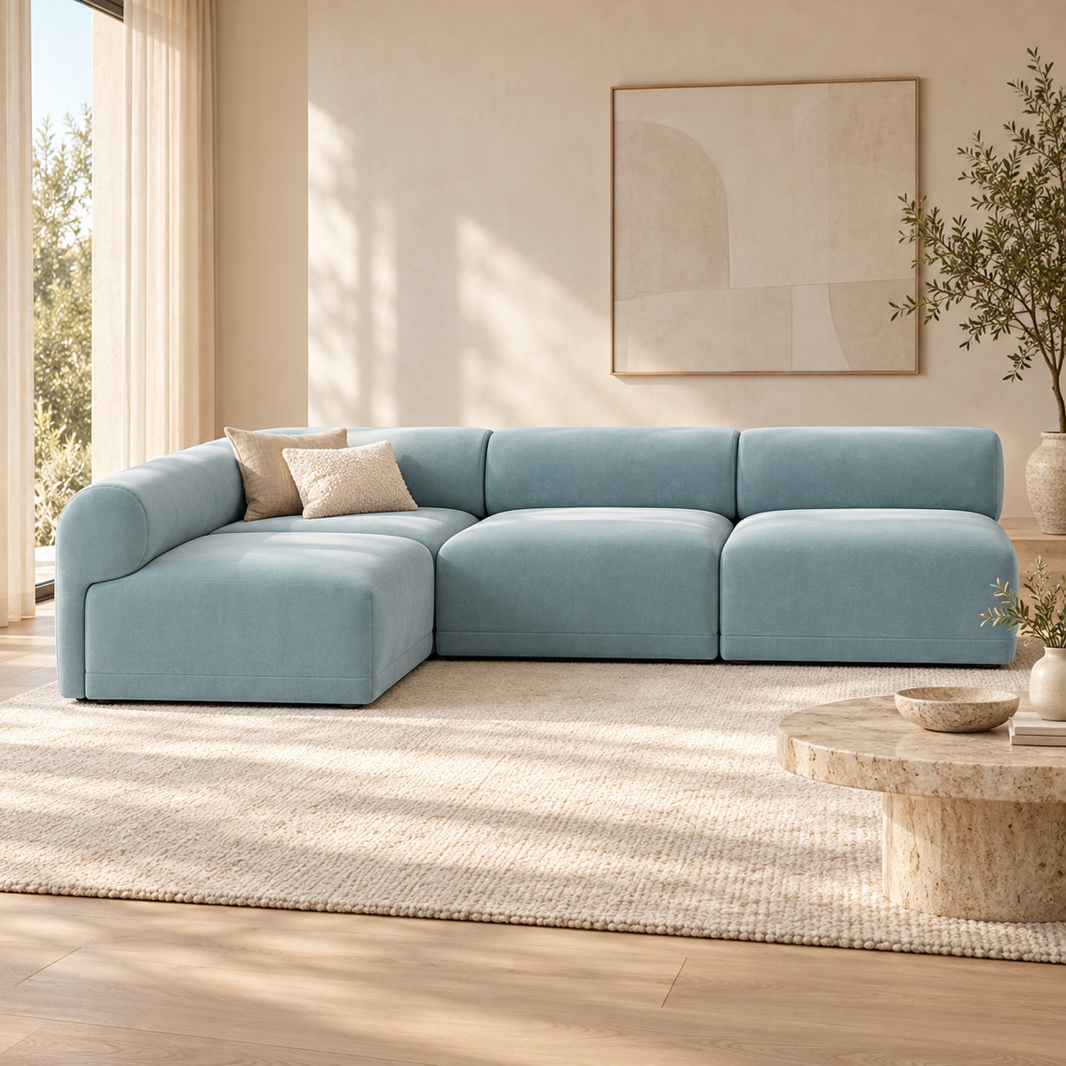 Carson Velvet Corner Sofa
